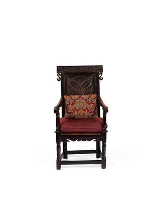 Lot 35 - A James I oak armchair