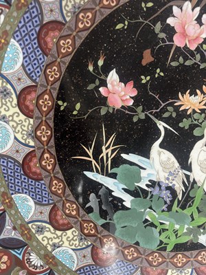 Lot 577 - A Japanese cloisonne charger