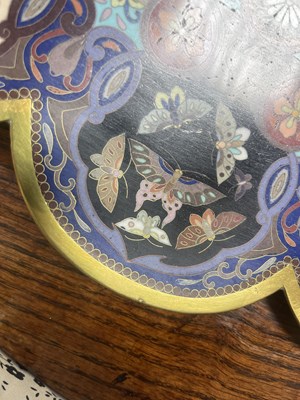 Lot 577 - A Japanese cloisonne charger