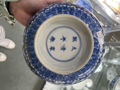 Lot 578 - A pair of Chinese blue and white ‘Lotus’ bowls