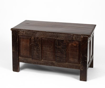 Lot 40 - A Charles I oak panelled chest