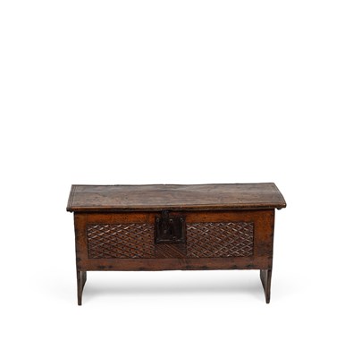 Lot 67 - A James I oak six-plank chest