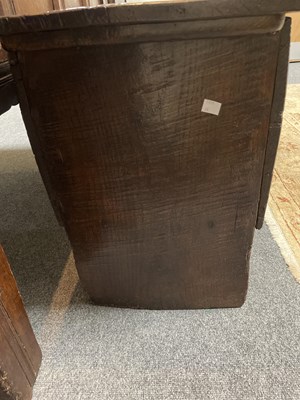 Lot 67 - A James I oak six-plank chest