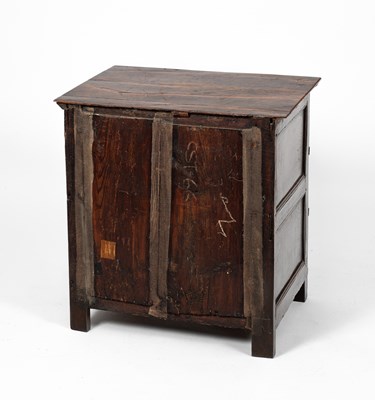 Lot 43 - A Charles II oak three drawer chest