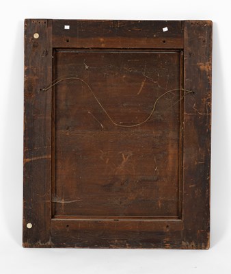 Lot 13 - A large William & Mary figured walnut cushion frame mirror