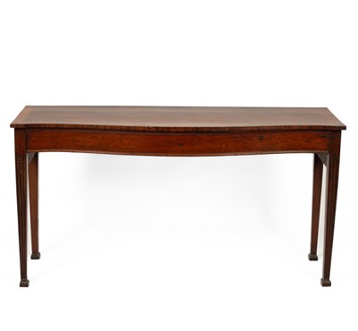 Lot 403 - A George III mahogany serpentine-fronted serving table