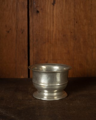 Lot 110 - An English pewter broth bowl