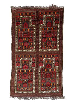 Lot 475 - A Kizil Ayak multi niche prayer carpet