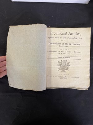 Lot 404 - [Treaty of Paris] Provisional Articles, Signed at Paris, the 30th of November 1782