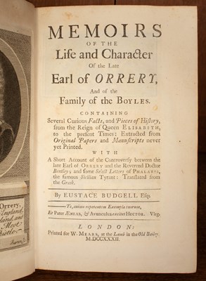 Lot 369 - Budgell (Eustace) Memoirs of the Life and Character of the Late Earl of Orrery