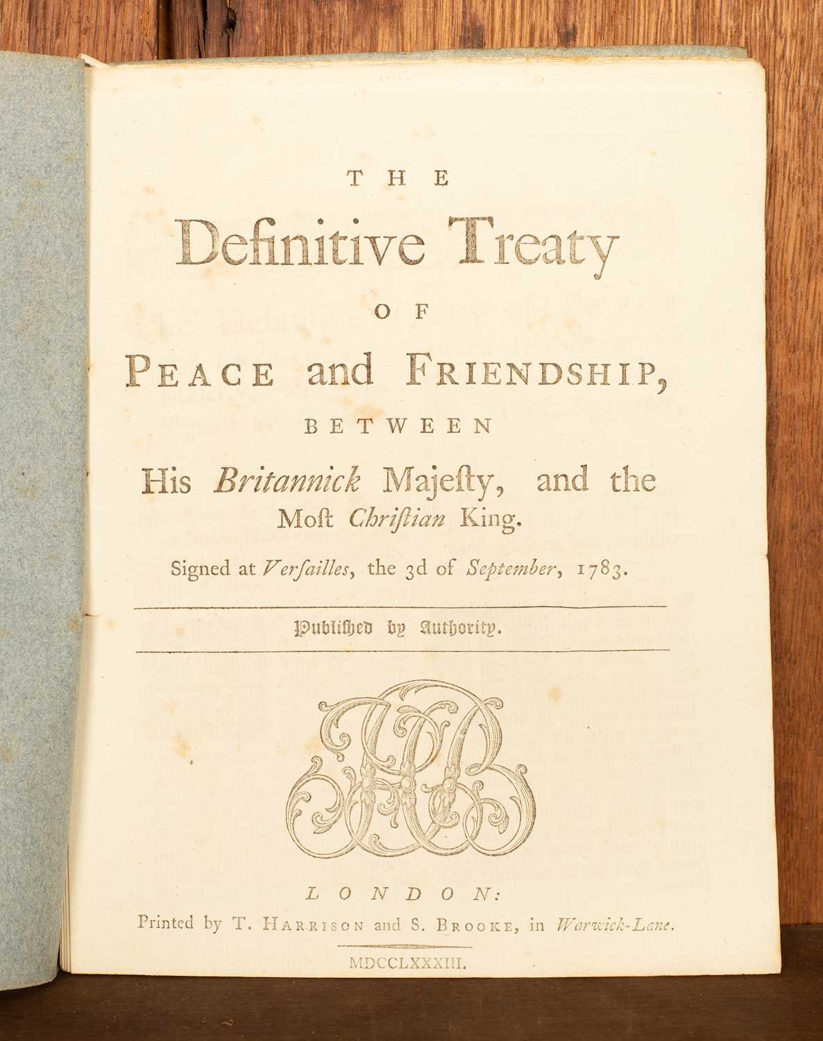 Lot 405 - Treaty of Versailles