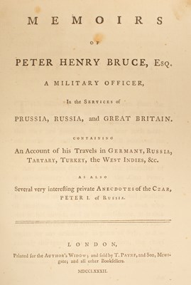 Lot 388 - Bruce (Peter Henry) Memoirs of...a Military Officer