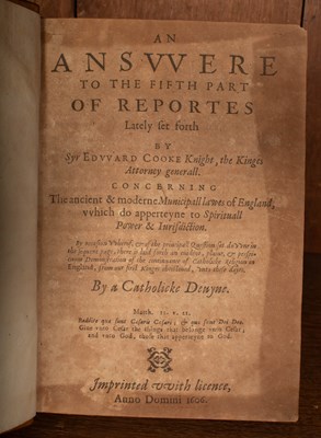 Lot 397 - Parsons (Robert) An Answere to the fifth part of Reportes