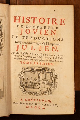 Lot 411 - Bléterie (Abbé, de la) Histoire de l'Empereur Jovien