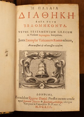 Lot 414 - Bible, Greek: Vetus Testamentum Graecum ex Versione Septuaginta Interpretum