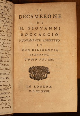 Lot 425 - Boccaccio (Giovanni) Il Decamerone