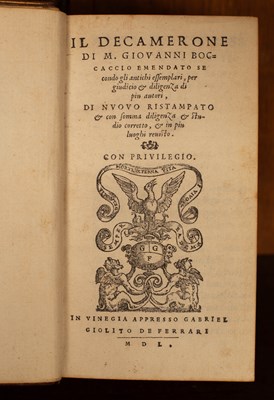 Lot 425 - Boccaccio (Giovanni) Il Decamerone