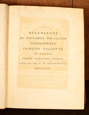 Lot 425 - Boccaccio (Giovanni) Il Decamerone