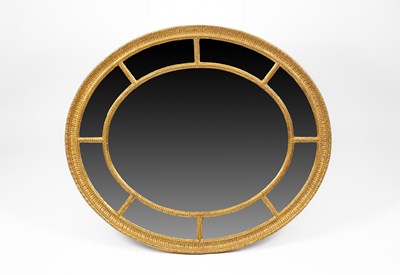 Lot 333 - A George III gilt framed marginal oval mirror