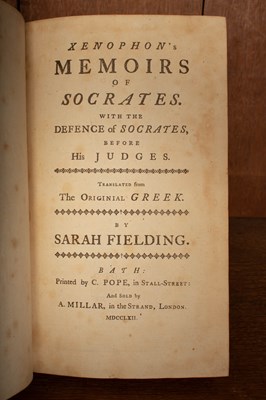 Lot 448 - Fielding (Sarah) Xenophon's Memoirs of Socrates