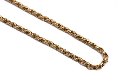 Lot 214 - An unmarked gold chain