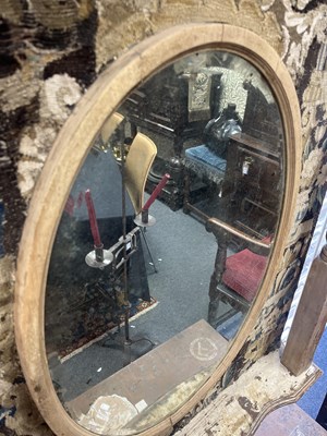 Lot 191 - A patchwork tapestry panelled alcove mirror