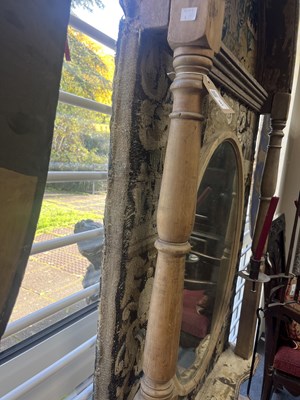 Lot 191 - A patchwork tapestry panelled alcove mirror