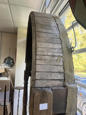 Lot 191 - A patchwork tapestry panelled alcove mirror