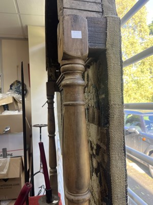 Lot 191 - A patchwork tapestry panelled alcove mirror