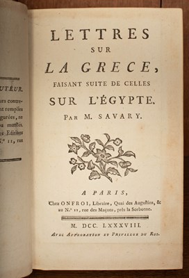 Lot 452 - Savary (Claude Etienne) Lettres sur la Grece