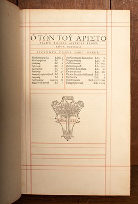 Lot 463 - [Aristotle] Aristotelis