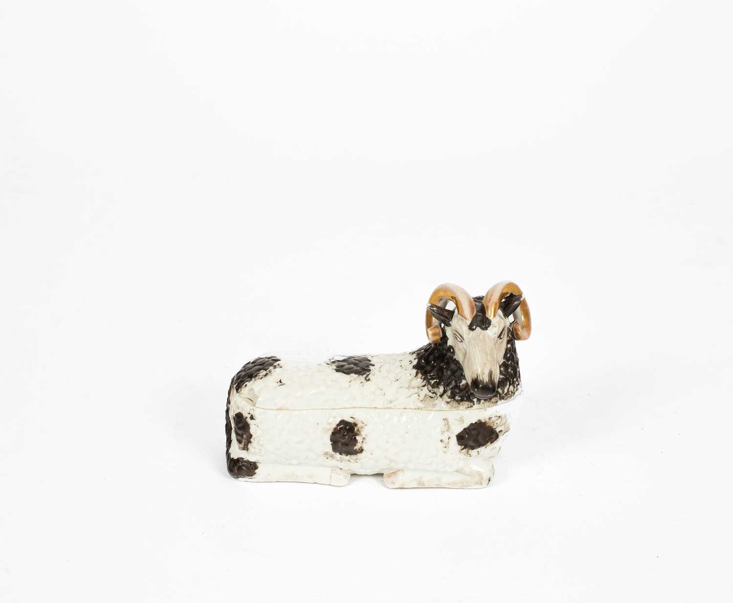 Lot 743 - A Russian porcelain tureen modelled as a ram