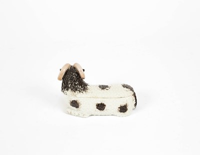 Lot 743 - A Russian porcelain tureen modelled as a ram