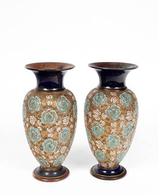 Lot 504 - A pair of Royal Doulton Slater’s patent vases