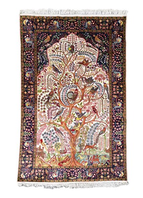 Lot 481 - An Anatolian floss silk prayer rug