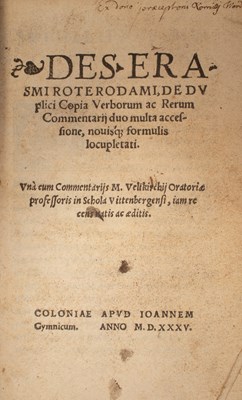 Lot 510 - [Erasmus of Rotterdam] Des Erasmi Roterodami