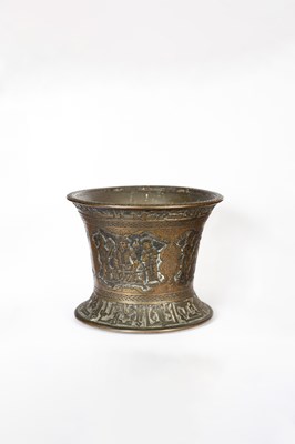 Lot 555 - A Persian bronze mortar