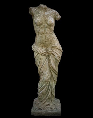 Lot 320 - A reconstituted stone figure of Venus