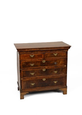 Lot 168 - An early 18th Century walnut and crossbanded chest