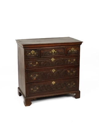 Lot 169 - A George III oak chest