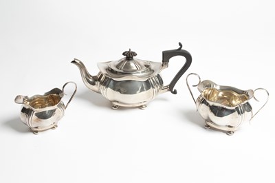 Lot 5 - A bachelor's three-piece silver tea set