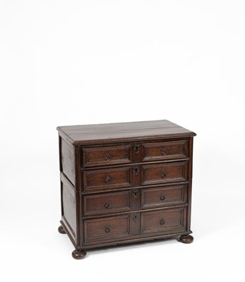 Lot 184 - A William & Mary oak four-drawer chest