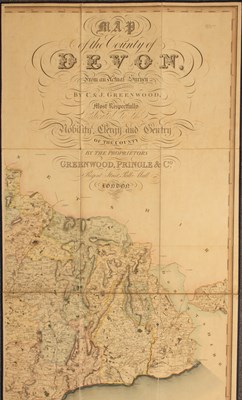 Lot 605 - Greenwood, Pringle & Co. Map of the Country of Devon