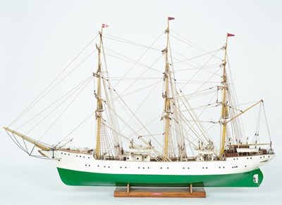 Lot 799 - A kit built scale model of a Danish three-master