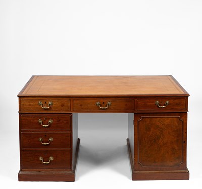 Lot 372 - A 19th Century mahogany partners desk