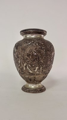 Lot 122 - A Persian white metal vase