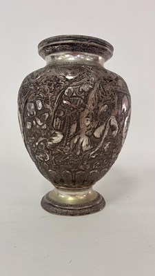 Lot 122 - A Persian white metal vase