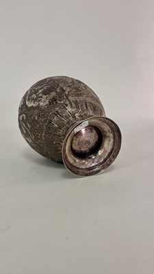 Lot 122 - A Persian white metal vase