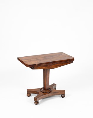 Lot 380 - A William IV rosewood card table