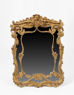 Lot 381 - A Victorian gilt gesso framed mirror